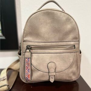 FADEON Taupe Mini Backpack | Vegan Leather | Modern Minimalist Design